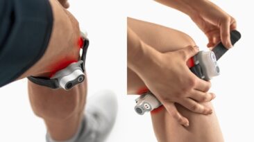 Alivie a dor no joelho e cure lesões com esta inovadora terapia de luz dupla do Reviiv Knee +