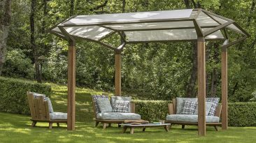 O Pavilhão Contemporâneo Mágico é o complemento perfeito para o seu quintal nesta primavera