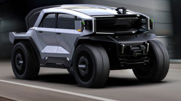 Esta picape inspirada no escorpião tem configuração de caçamba flexível para transportar carga